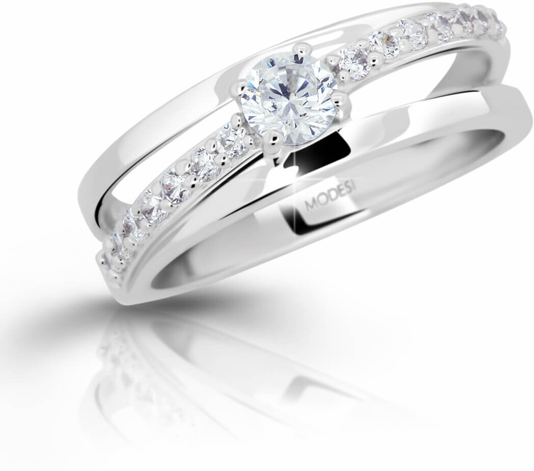 Stříbrný prsten se zirkony M11105 Modesi / Obvod: 58 mm - 58 mm