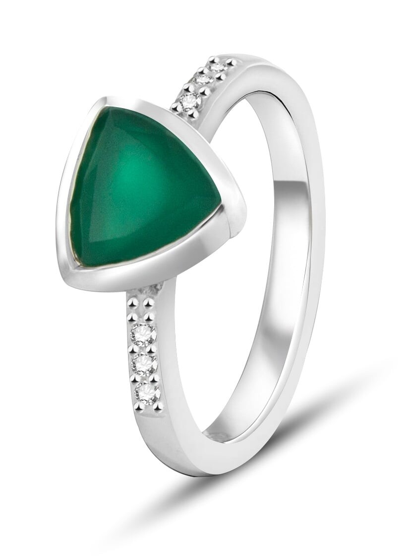 Stříbrný prsten s výrazným achátem ACHAGG2 Beneto Exclusive / Obvod: 54 mm - 54 mm