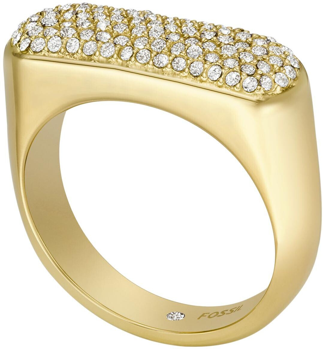 Elegantní pozlacený prsten s krystaly Vintage Twist JF04585710 Fossil / Obvod: 52 mm - 52 mm