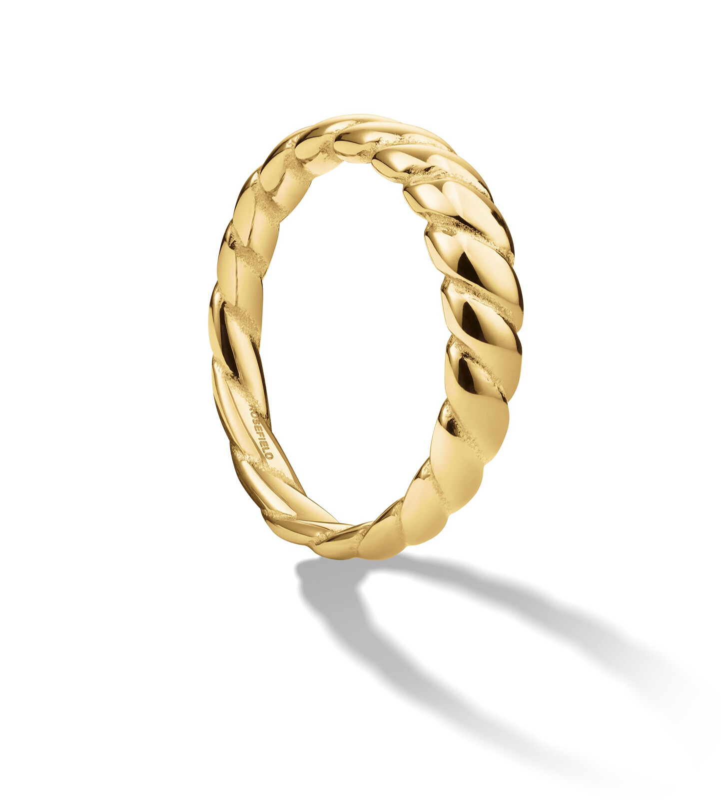 Minimalistický pozlacený prsten JRSC Rosefield / Obvod: 52 mm - 52 mm