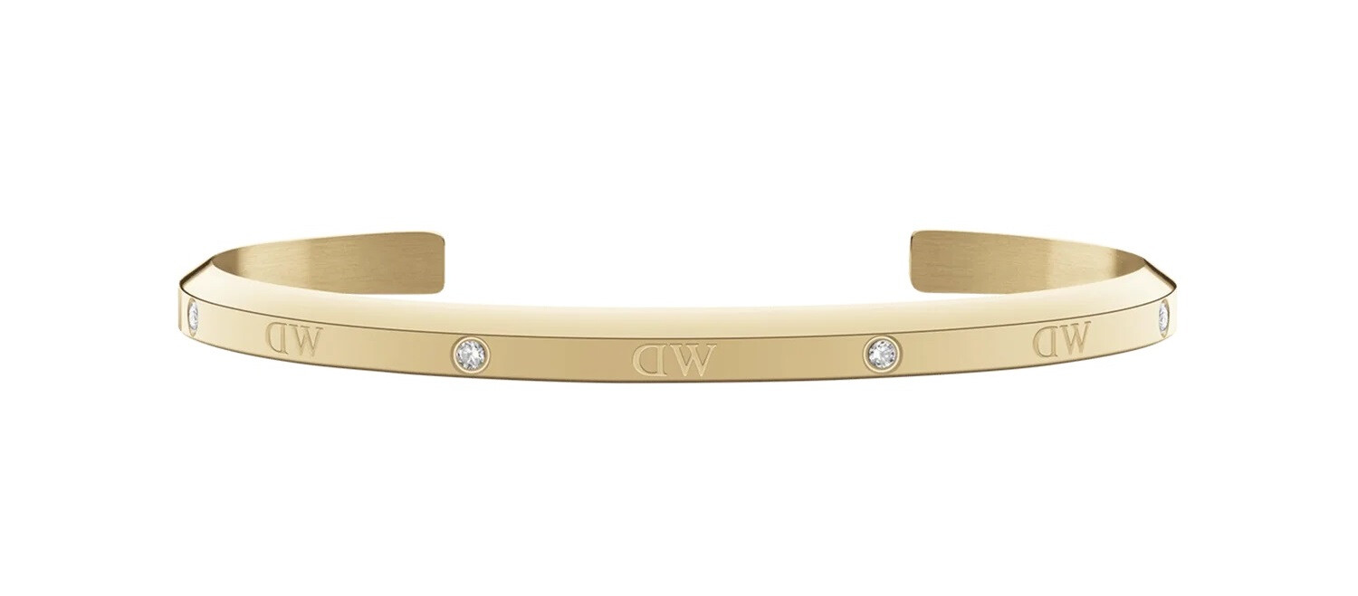 Módní pevný pozlacený náramek Classic Lumine DW004005 Daniel Wellington / Délka: 18,5 cm