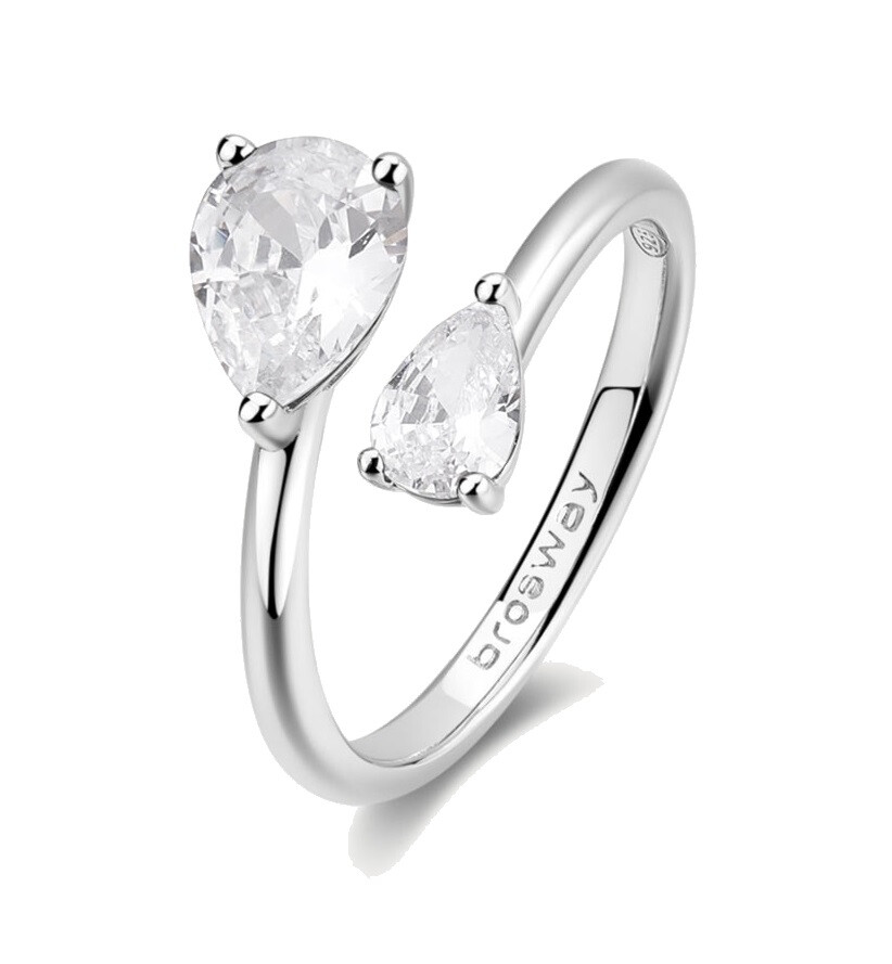 Stříbrný otevřený prsten Infinite White Fancy FIW118 Brosway / Obvod: 56 mm - 56 mm