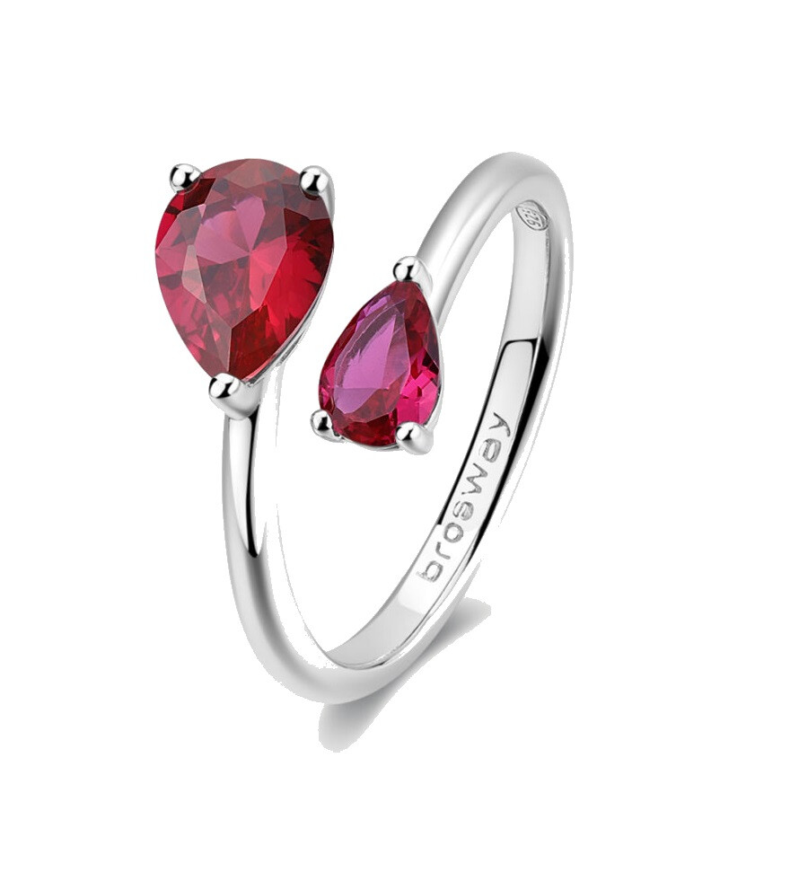 Stříbrný otevřený prsten Passion Ruby Fancy FPR115 Brosway / Obvod: 52 mm - 52 mm