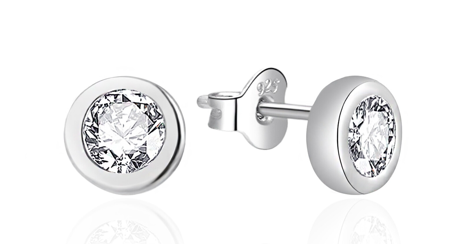 Elegantní stříbrné náušnice pecky AGT-E057PW Agato / Průměr: 0,7 cm