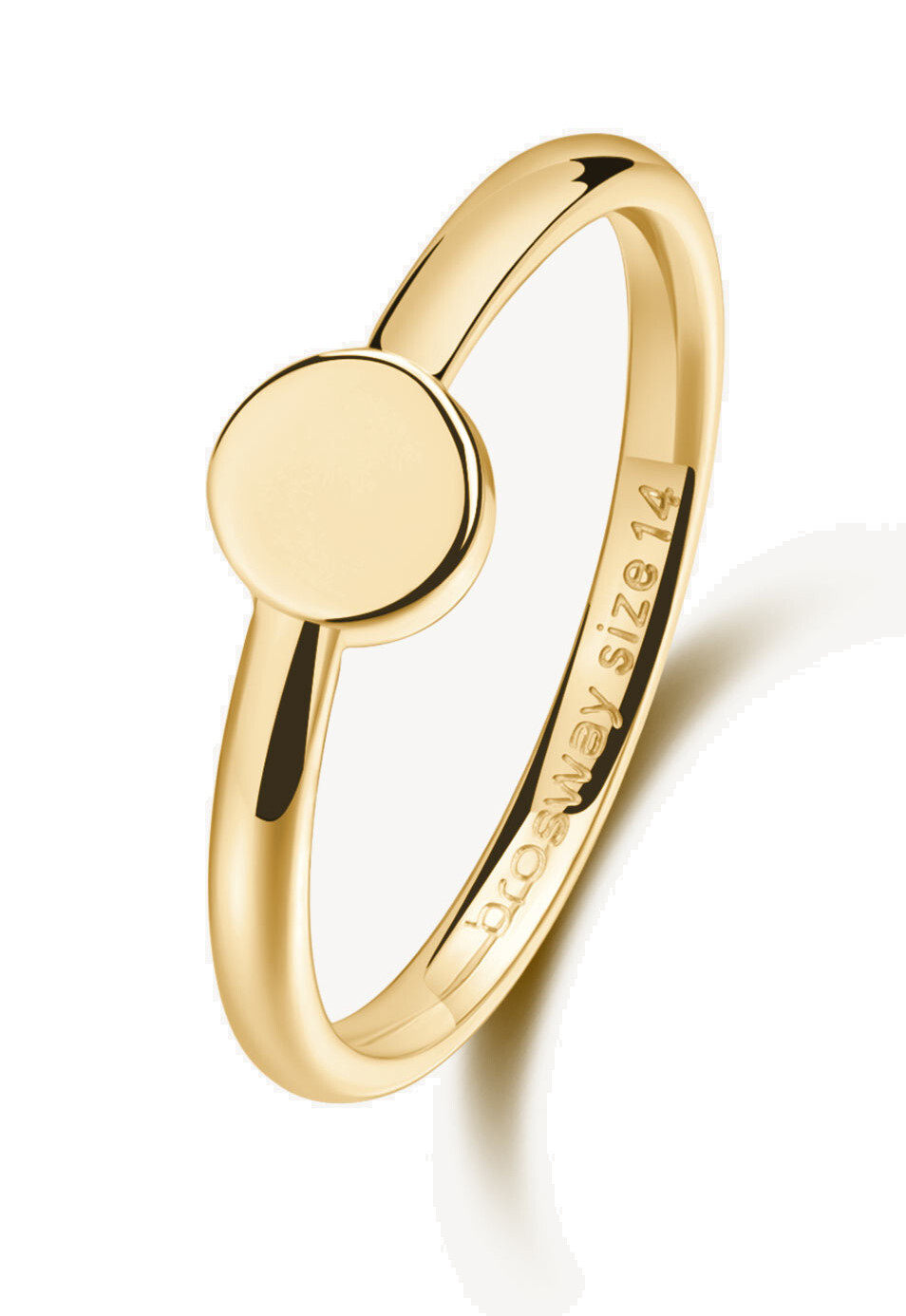 Minimalistický pozlacený prsten Essential BNL124 Brosway / Obvod: 56 mm - 56 mm