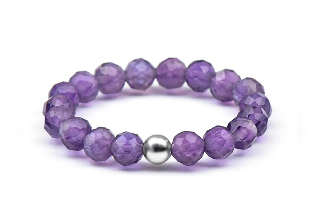 Minerální dámský prsten s ametystem POL-R03 Agato / Obvod: 49 mm - 49 mm