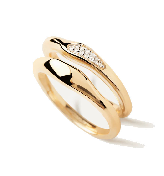 Sada pozlacených prstenů Onda Essentials AN01-C21 Pdpaola / Obvod: 52 mm - 52 mm