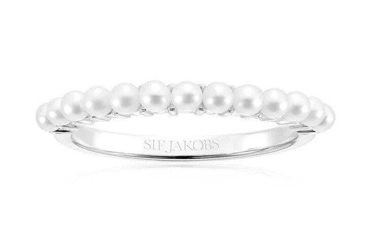 Půvabný stříbrný s pravými perlami Ellera SJ-R2869-P Sif Jakobs / Obvod: 58 mm - 58 mm