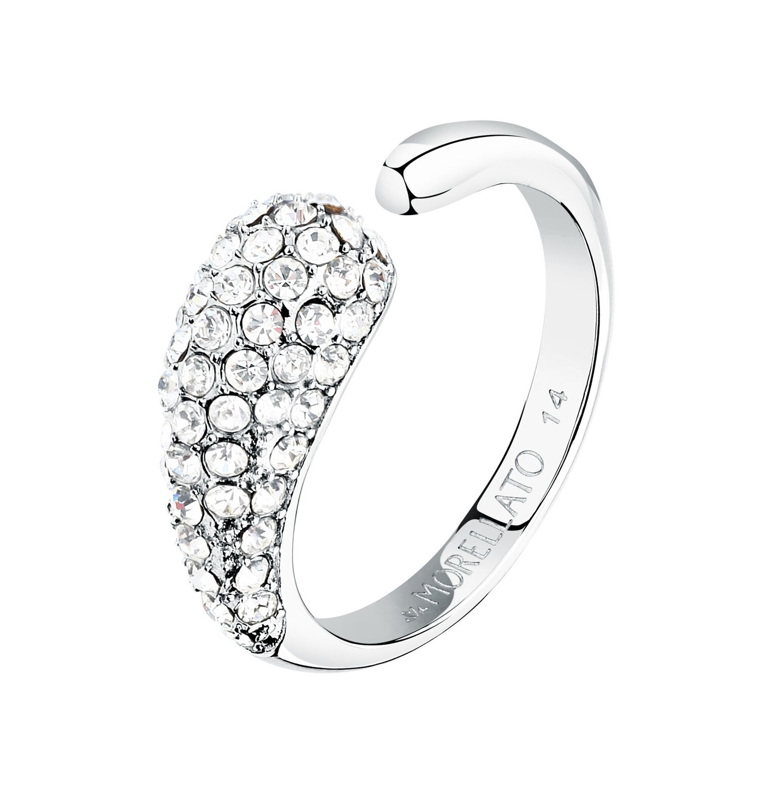 Blyštivý otevřený prsten s krystaly Design SAYP1401 Morellato / Obvod: 52 mm - 52 mm