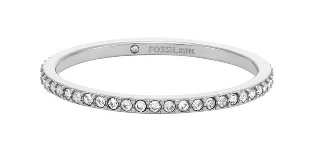 Třpytivý ocelový prsten Ellis Pavé JF04687040 Fossil / Obvod: 59 mm - 59 mm