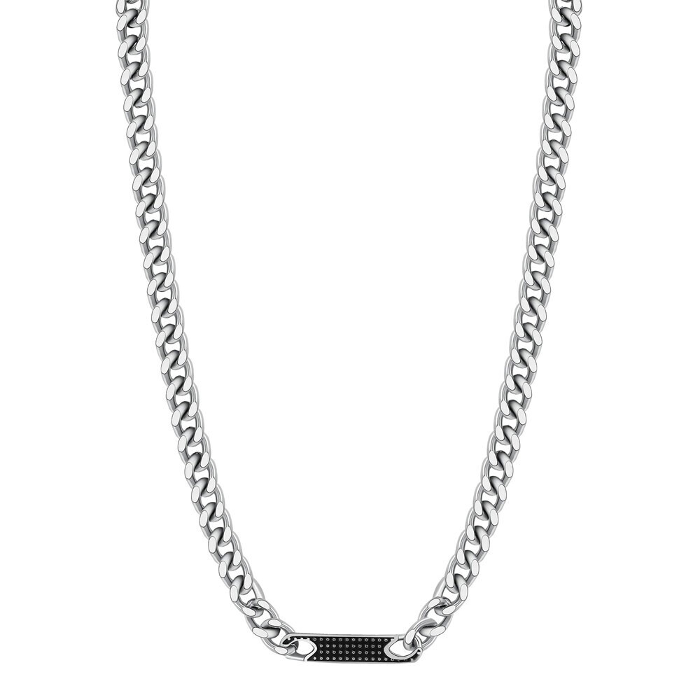 Nadčasový ocelový náhrdelník pro muže Bullet BBC04 Brosway / Délka: 46,5 cm