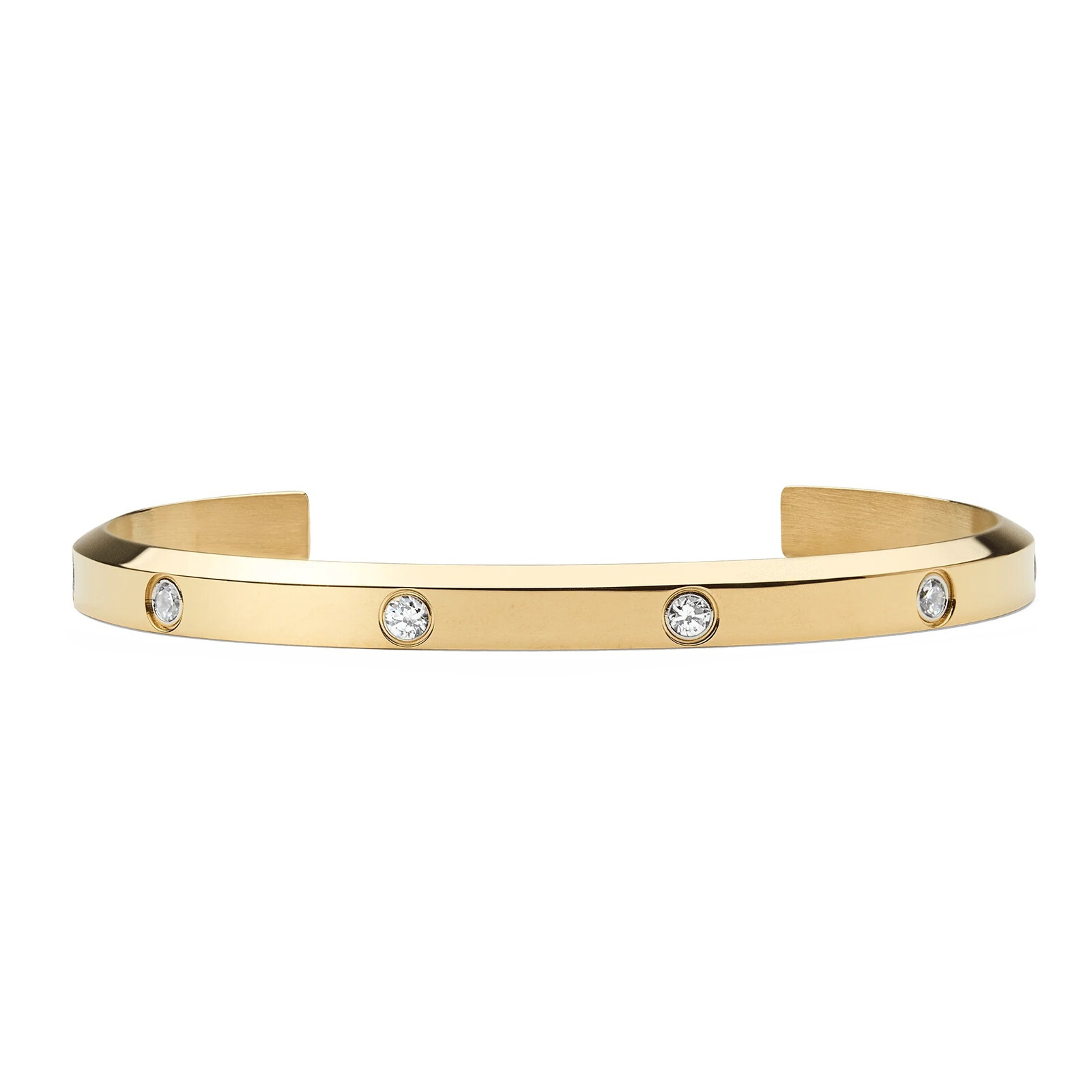 Otevřený pevný pozlacený náramek Classic Lumine DW004017 Daniel Wellington / Délka: 16,5 cm