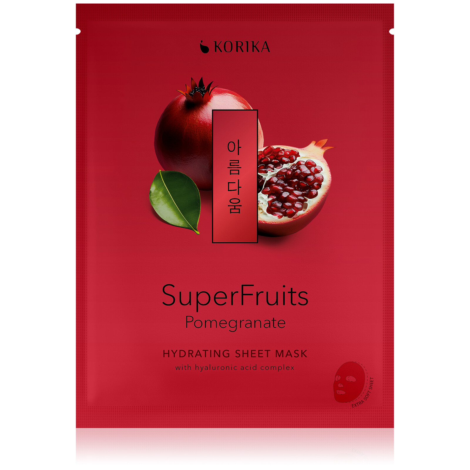 Hydratační plátýnková maska Superfruits Granátové jablko (Hydrating Sheet Mask) Korika - 25 g