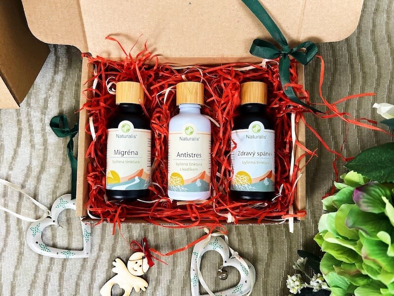 Vánoční dárková sada bylinných tinktur Naturalis (Večerní pohoda)