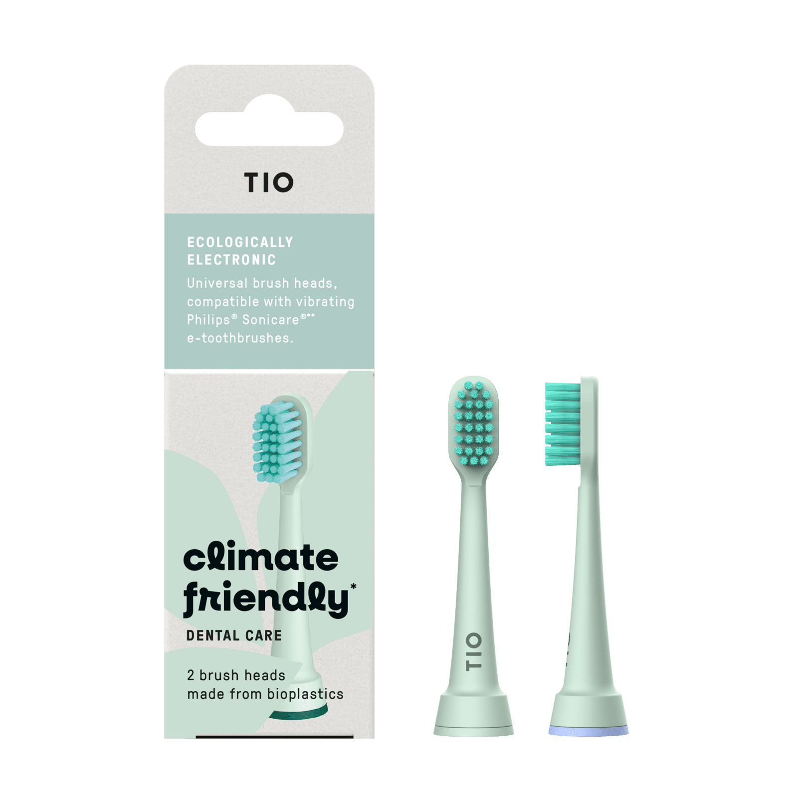 TIO TIOSONIK Náhradní hlavice k el. sonickému zubnímu kartáčku (2 ks) - kompatibilní s modely kartáčků philips sonicare®