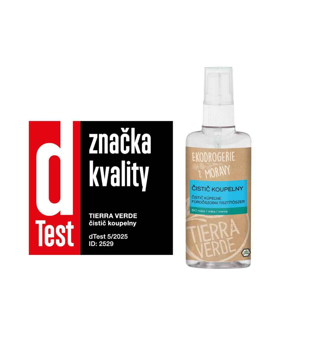 Tierra Verde Čistič koupelny s BIO mátou 110 ml - s biologicky odbouratelnými tenzidy