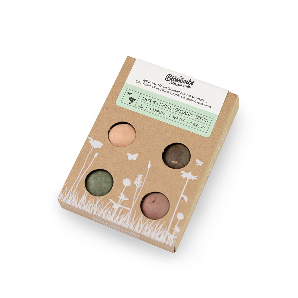 Blossombs Semínkové bomby - Dárková sada mini (4 ks) - originální a praktický dárek v jednom