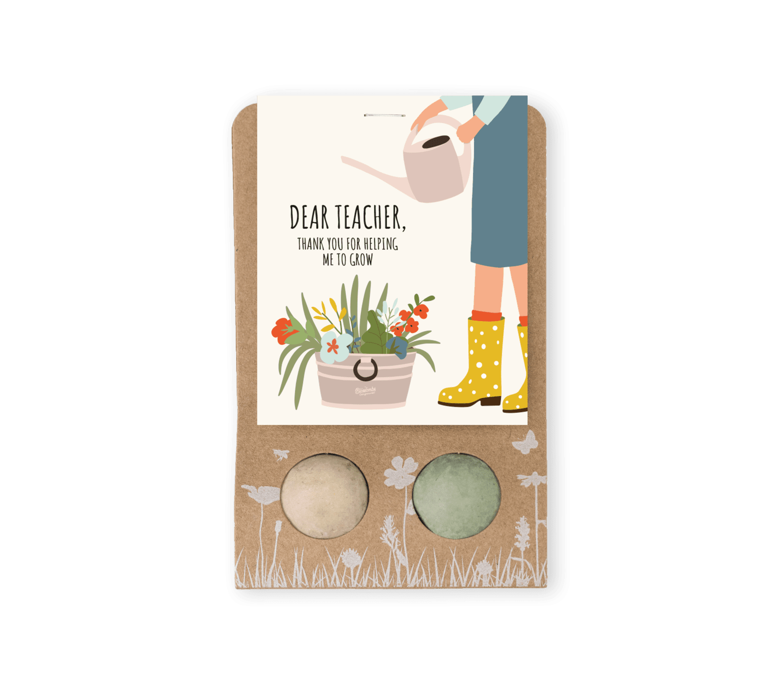 Blossombs Semínkové bomby - Drobný dáreček pro učitele - Květiny (2 ks)