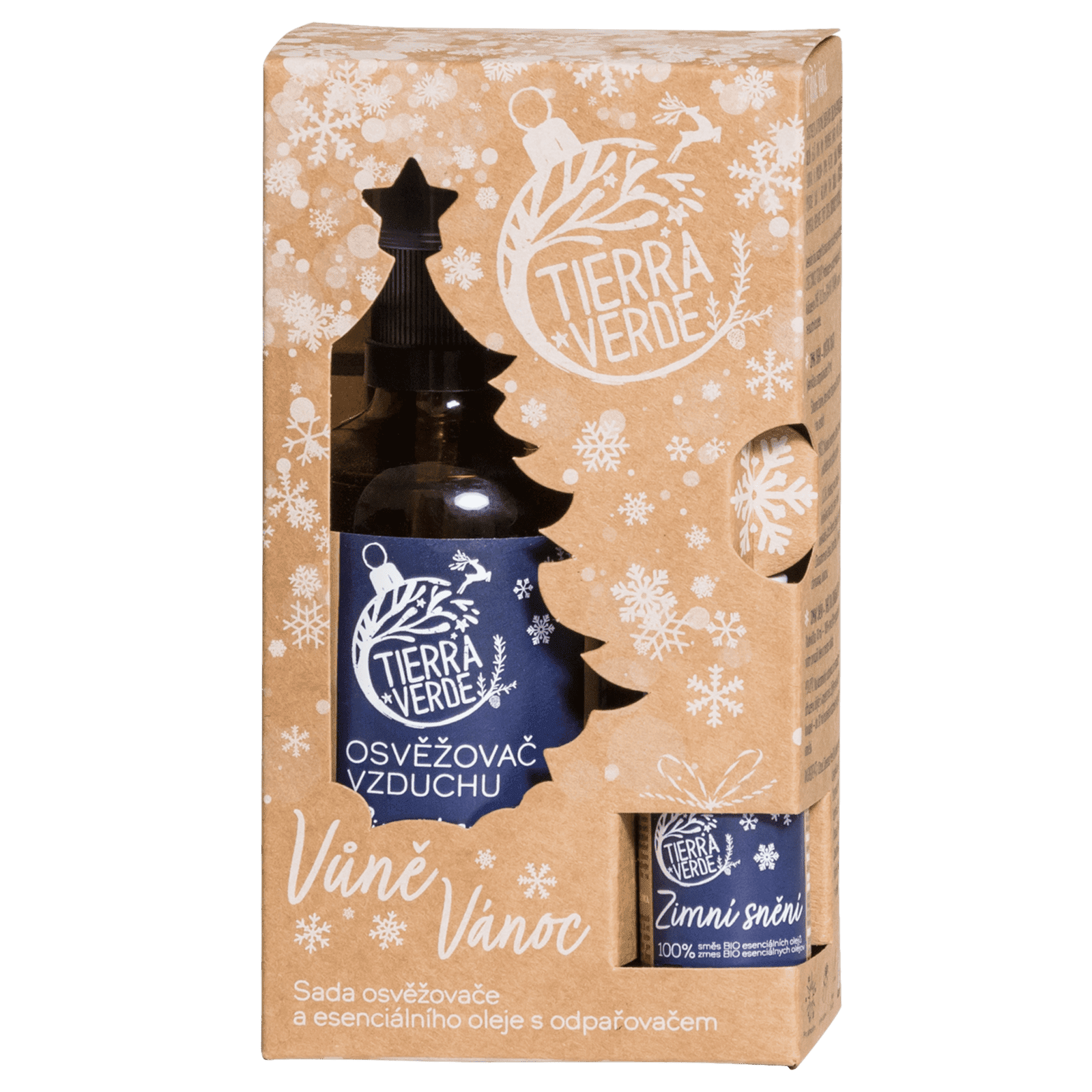 Tierra Verde Dárková sada s odpařovačem - Vůně Vánoc - osvěžovač, éteráček a keramická destička