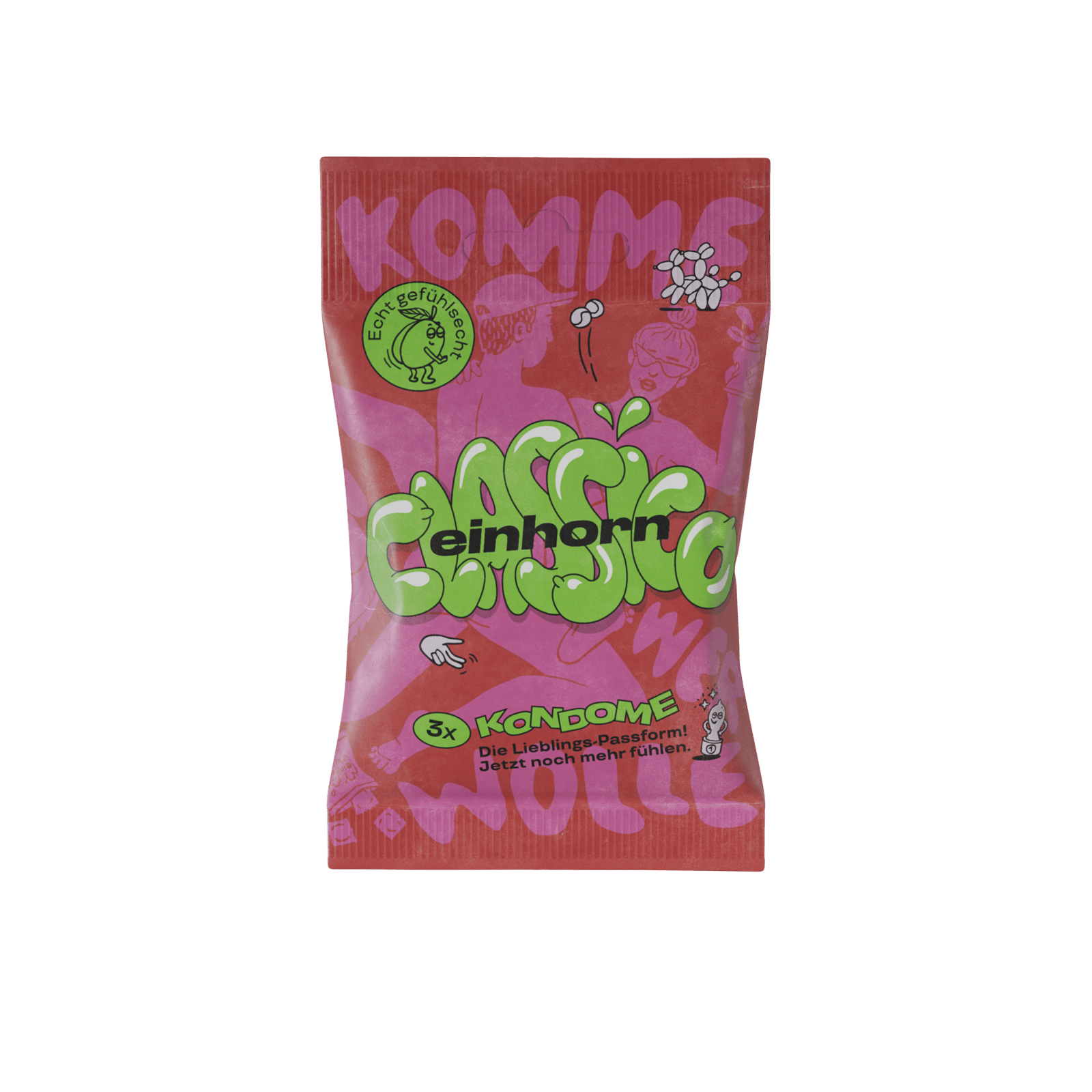 Einhorn Kondomy Classic 3 ks - veganské, bez parfemace