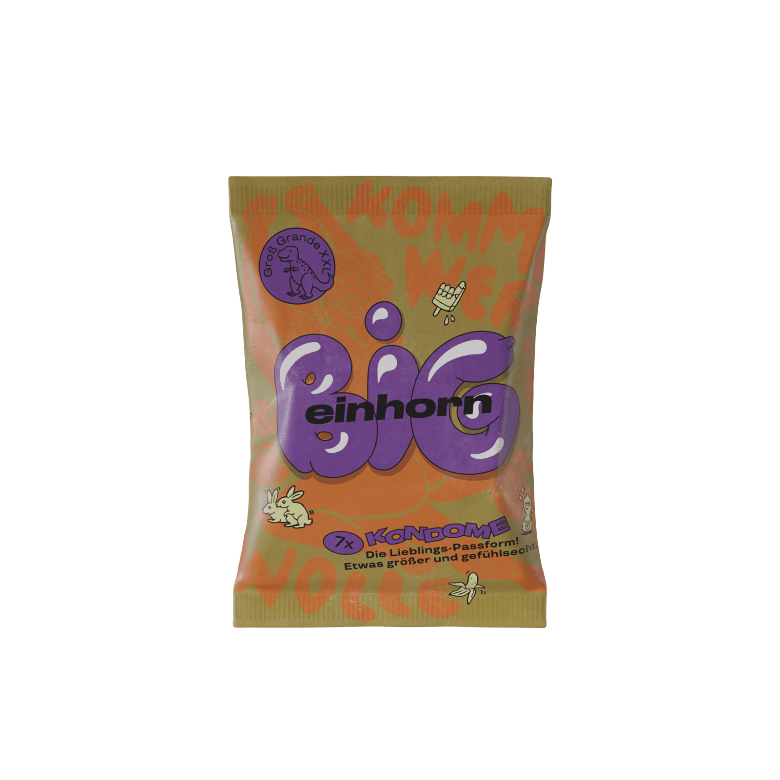 Einhorn Kondomy Big 7 ks - veganské, bez parfemace