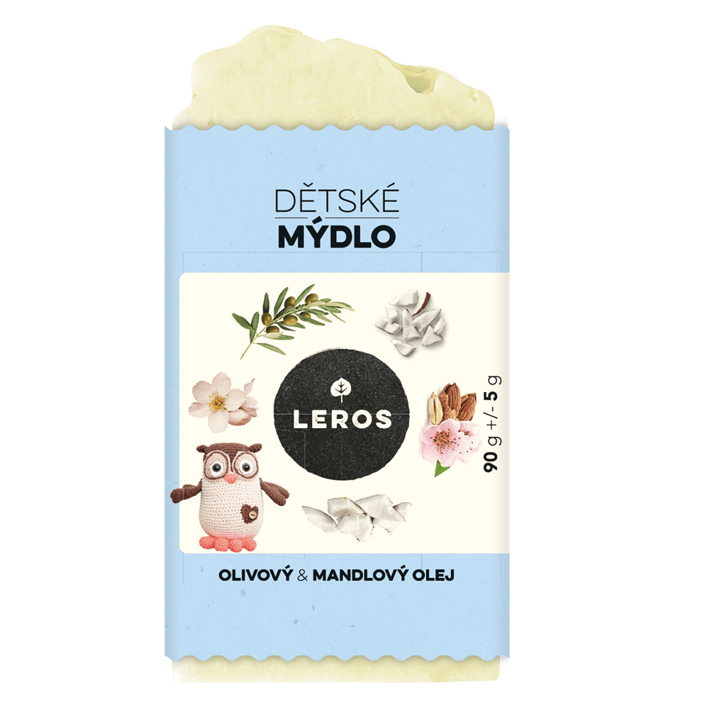 LEROS Dětské mýdlo (90 g) - s olivovým a mandlovým olejem