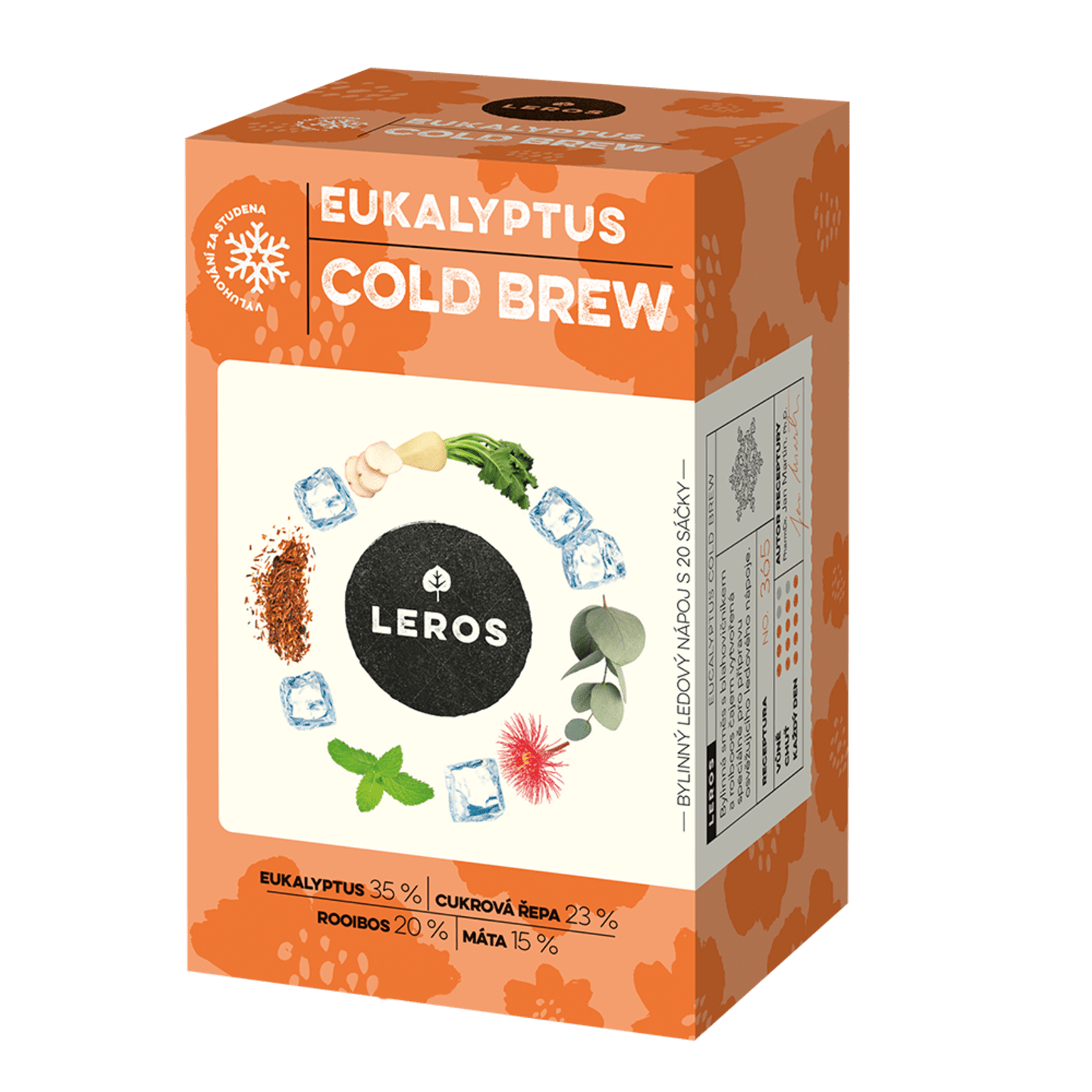 LEROS Bylinná směs Eukalyptus Cold Brew - nálev. sáčky (20 x 1,8 g) - na přípravu ledového čaje