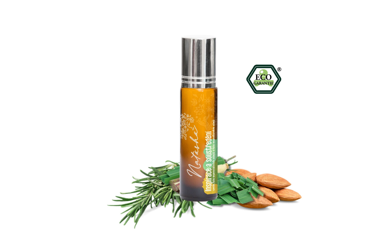 Natasha Roll-on Směs esenciálních olejů - Inspirace a soustředění (10 ml) - zbystří mysl a sníží stres
