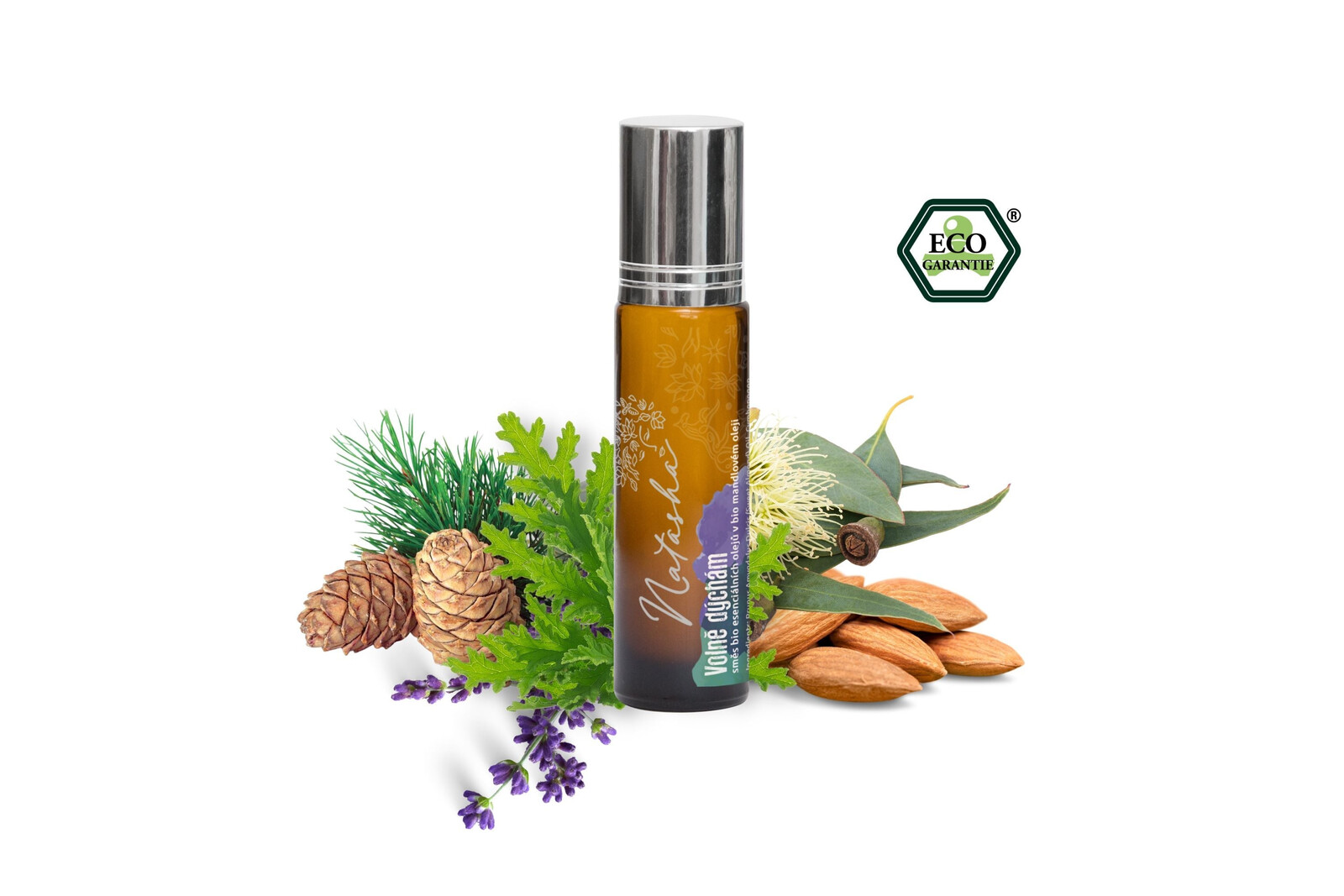 Natasha Roll-on Směs esenciálních olejů - Volně dýchám (10 ml) - dýchejte s lehkostí