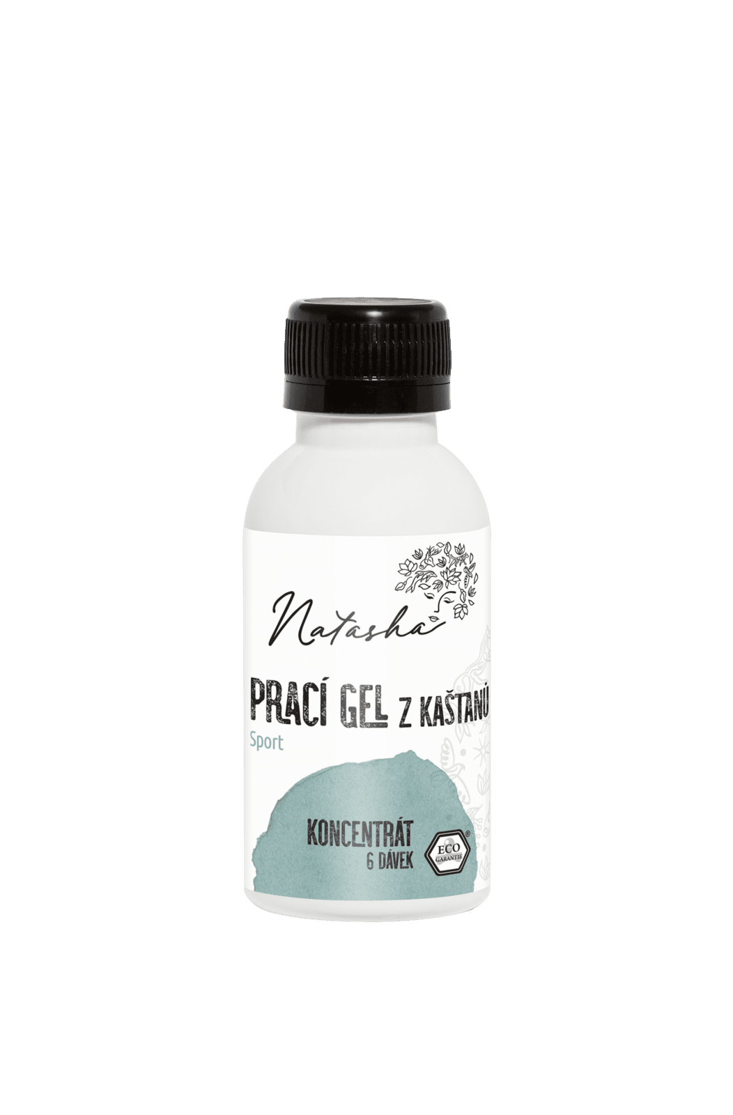 Natasha Prací gel z kaštanů Sport - koncentrát 100 ml - 33 pracích dávek v 500 ml