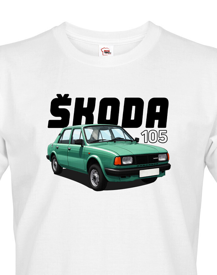 Pánské tričko Škoda 105 -  skvělý dárek pro milovníky škodovek
