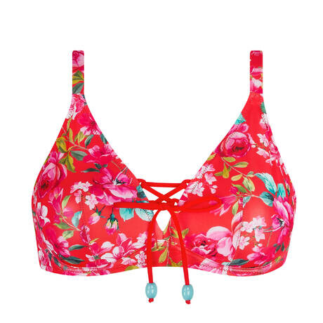 Plavková podprsenka nevyztužená  ANTIGEL (FBB3280-03), Barva červená, Velikost 75D