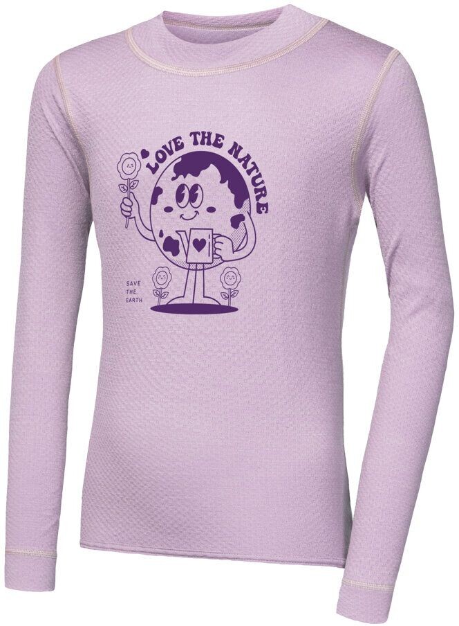 SENSOR MERINO DF PLANET dětské triko dl.rukáv mystic violet Velikost: 120