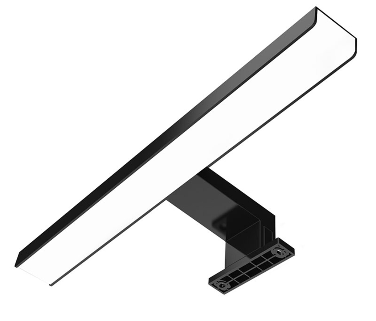 Solight LED koupelnové osvětlení nad zrcadlo 3v1, 7W, 455lm, 4000K, IP44, 40cm, černá WO827-BLK