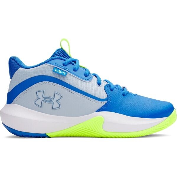 Under Armour GS LOCKDOWN 7 Dětské unisex basketbalové boty, modrá, velikost 38.5