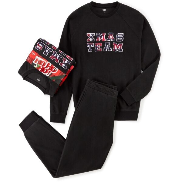 CELIO XJIPYTEAM Pánské pyžamo, černá, velikost