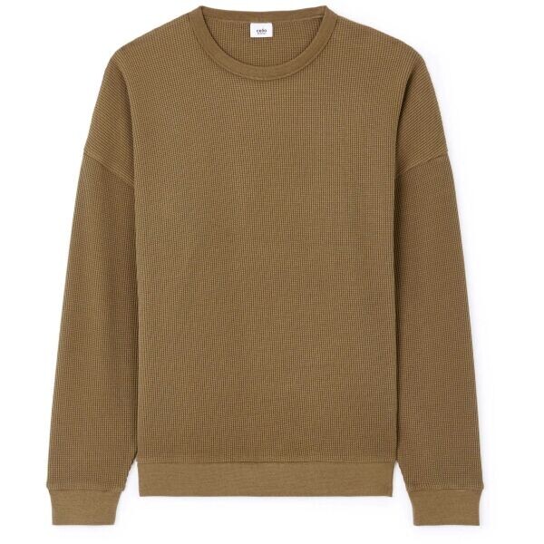 CELIO JECREWWAFF Pánská mikina, hnědá, velikost