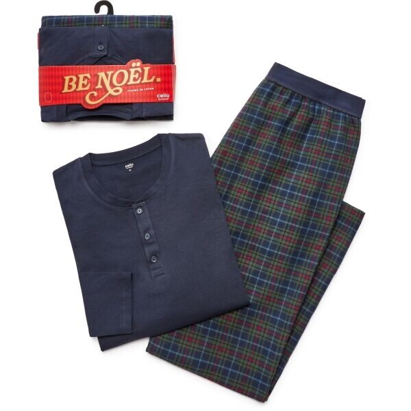 CELIO XMIPYMIX Pánské pyžamo, tmavě modrá, velikost