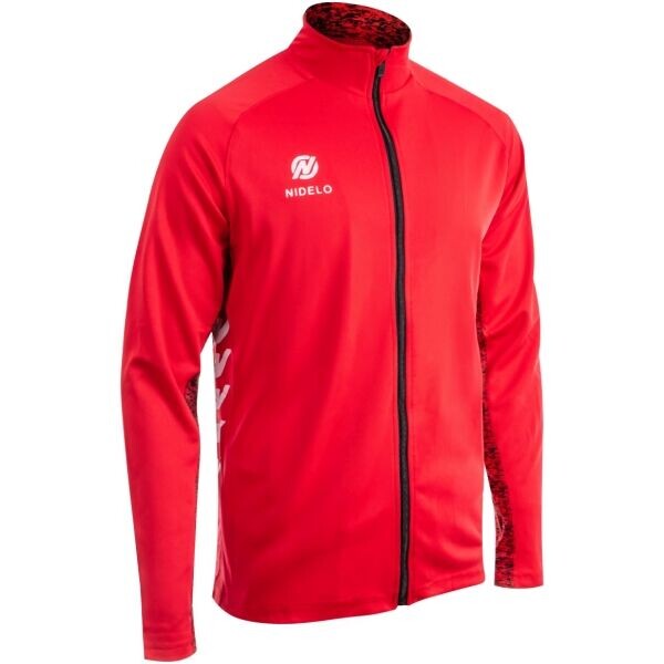 NIDELO TRAINING ZIP JACKET NANTES Dětská tréninková mikina, červená, velikost 12Y