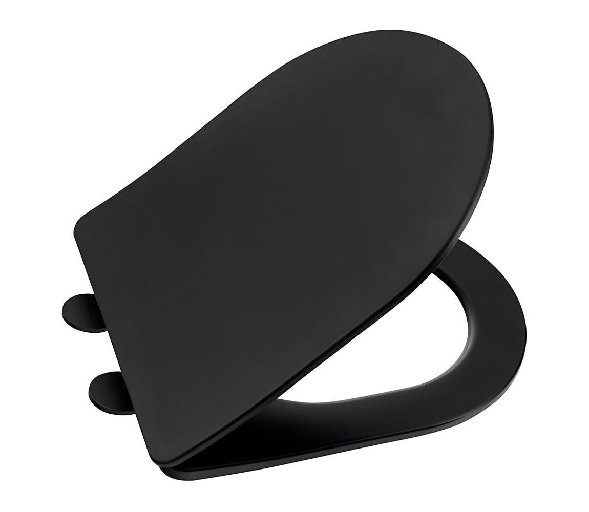 Sapho - Záchodové prkénko SoftClose PACO černá PCS1012B