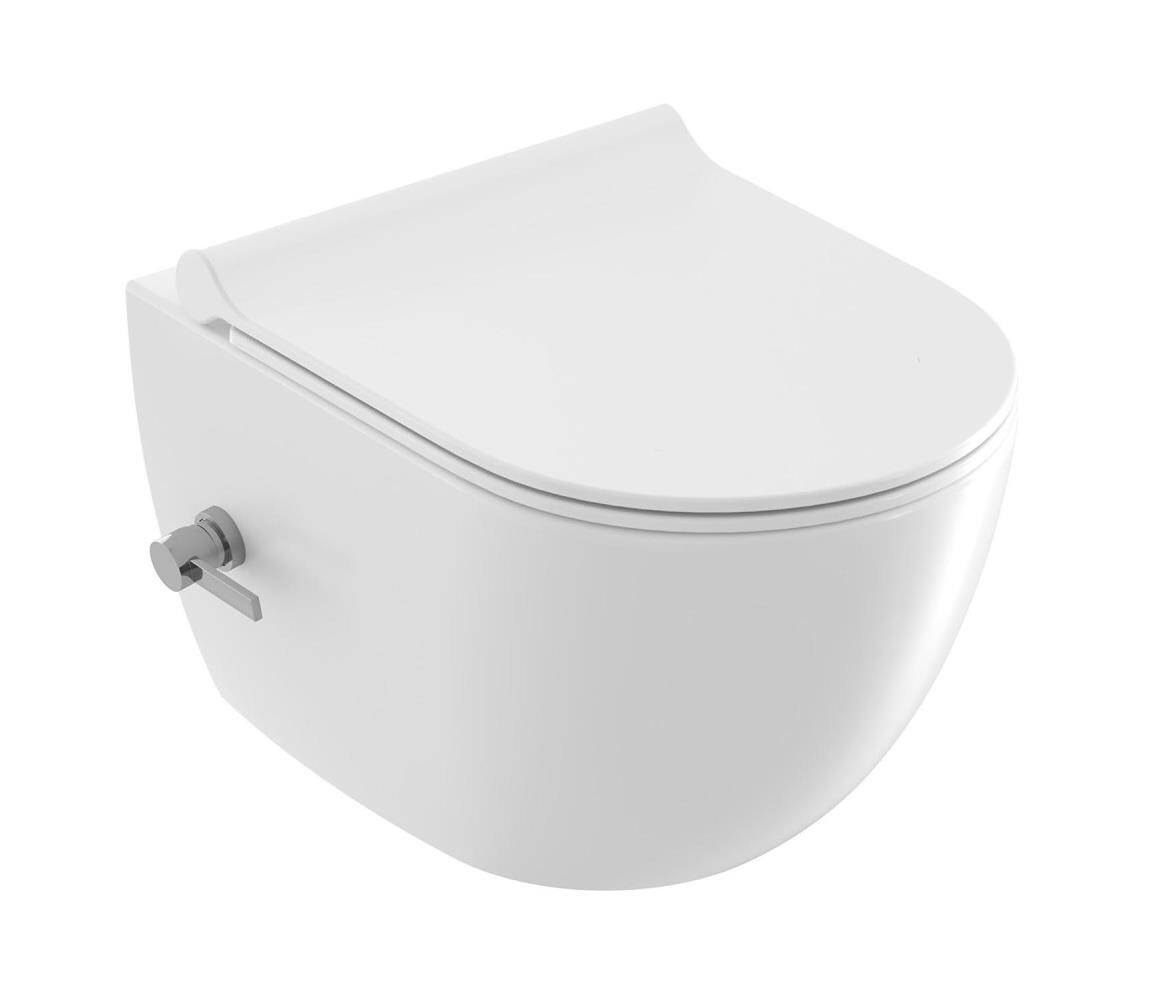 Ravak X01912 - Závěsné WC s bidetovou tryskou CHROME keramika/bílá X01912