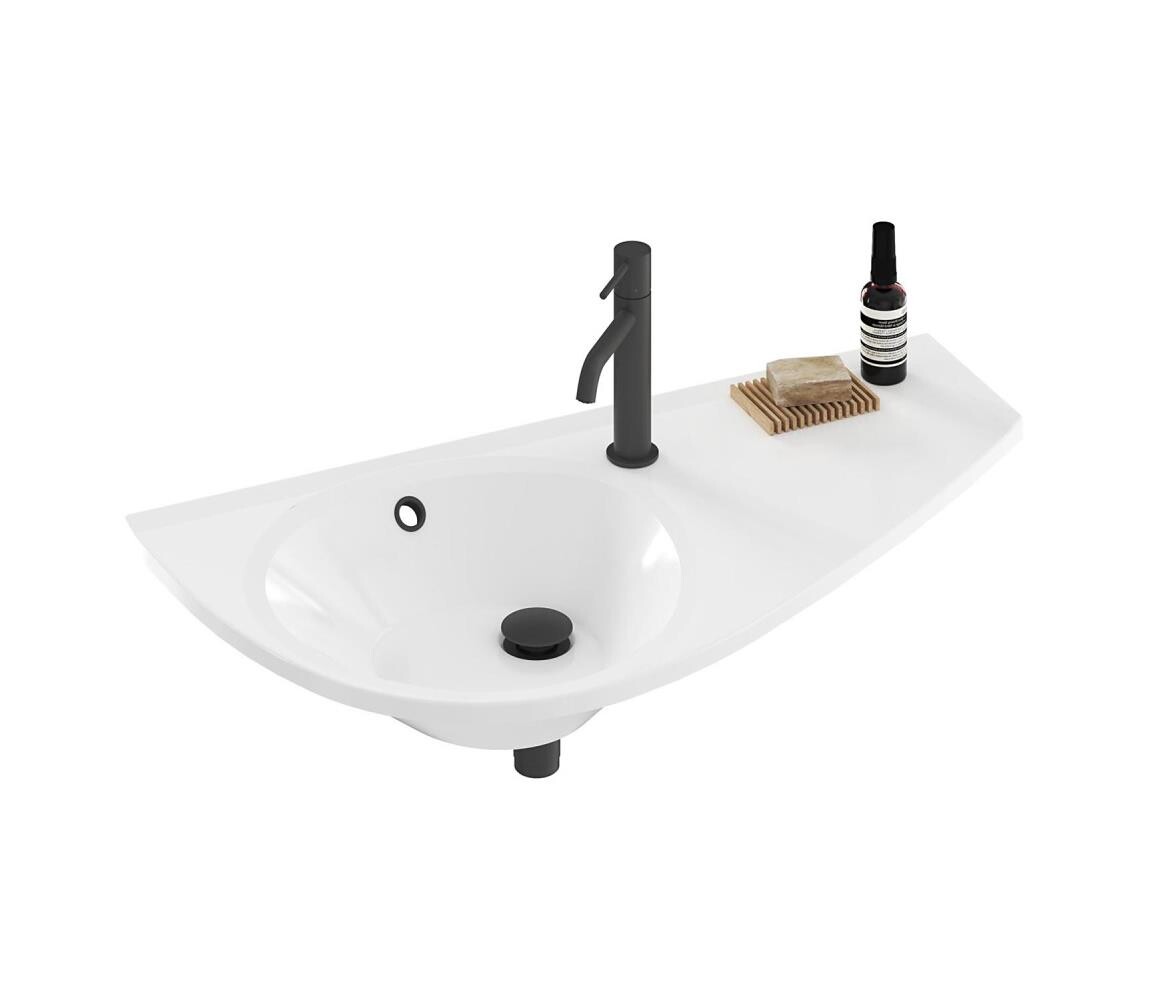 Ravak XJ1P1100000 - Závěsné umyvadlo AVOCADO 85x45 cm litý mramor/bílá XJ1P1100000