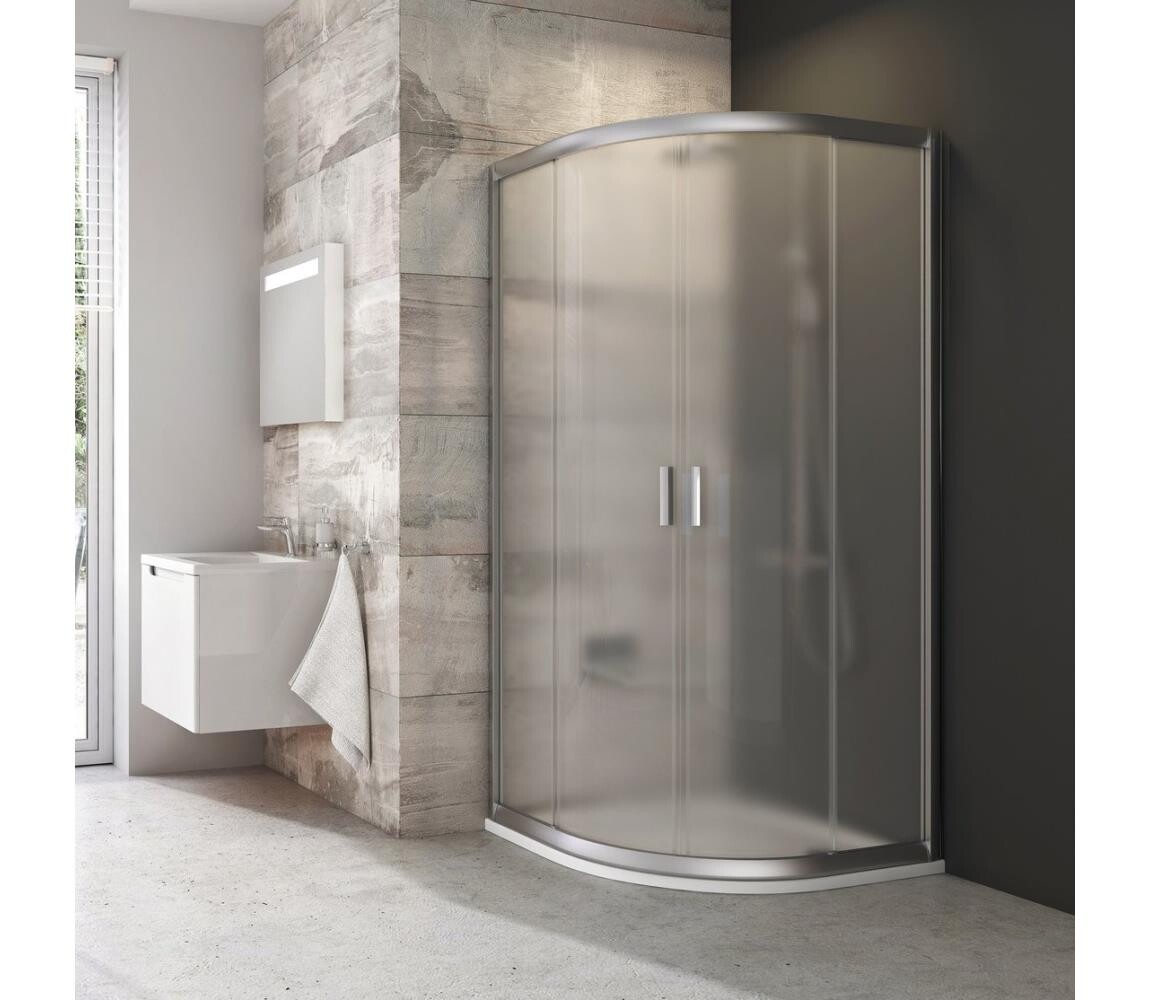 Ravak 3B240U00ZG - Sprchový kout čtyřdílný čtvrtkruhový BLIX 80x80cm satin 3B240U00ZG