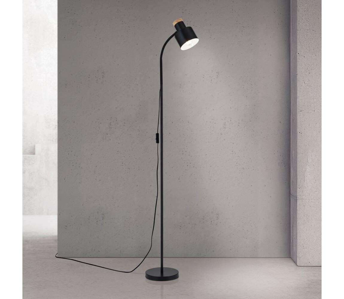 Orion - Stojací lampa GILI 1xE27/40W/230V černá Stl 12-1195/1 schwarz matt