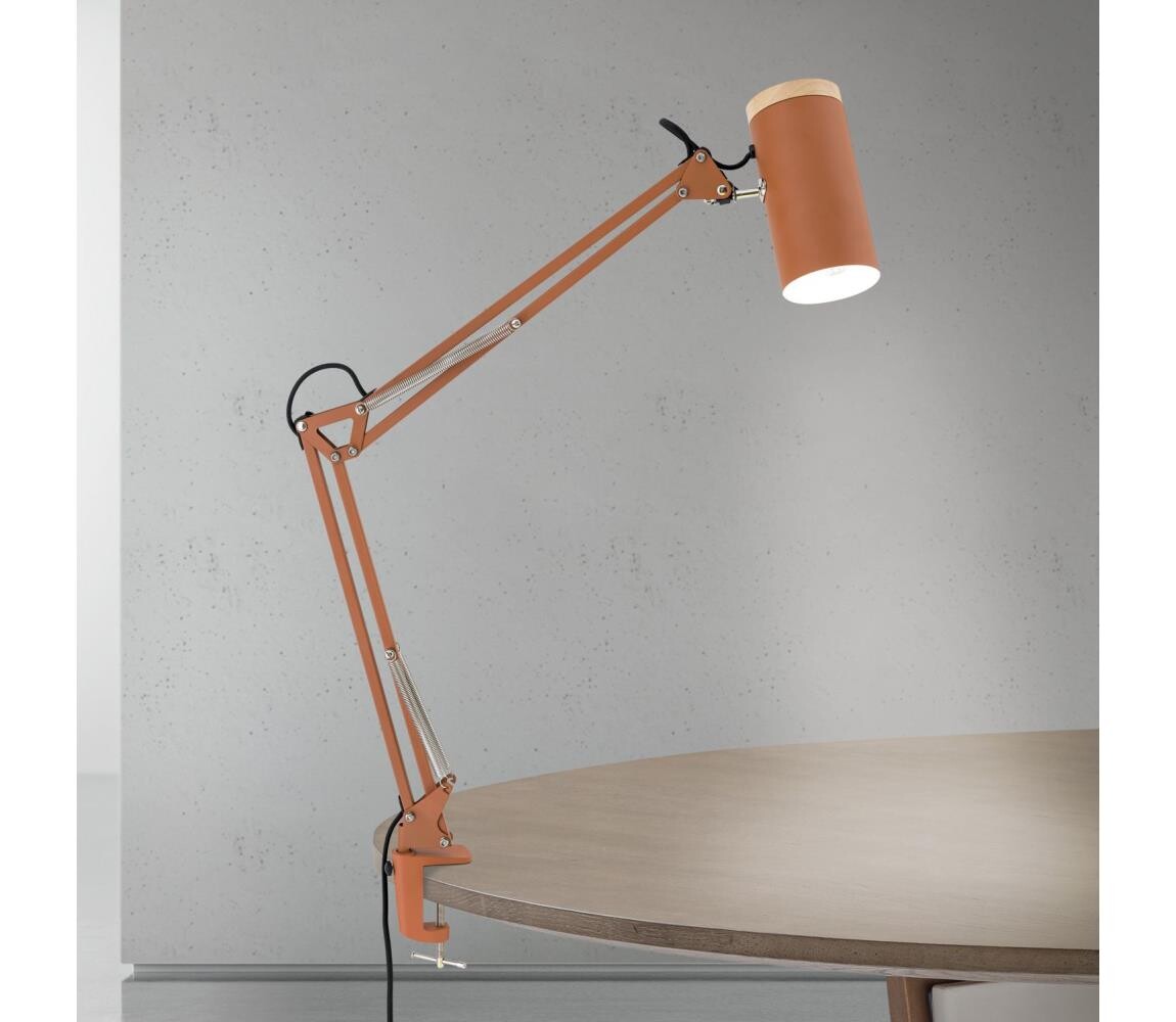 Orion - Stolní lampa s klipem GILI 1xE27/40W/230V cihlová LA 4-1236 korallenrot