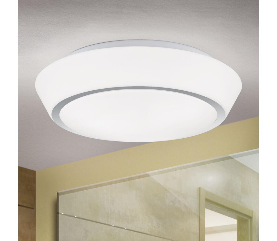 Orion - Koupelnové stropní svítidlo TENA 3xE27/60W/230V pr. 38 cm IP44 bílá DL 7-590/38 chrom/opal