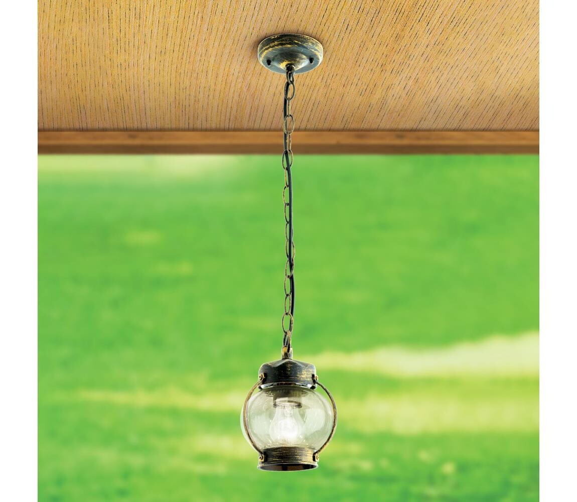 Orion - Venkovní závěsné svítidlo TAVERNA 1xE27/60W/230V IP23 bronz/patina AL 11-1166 schwarz-gold