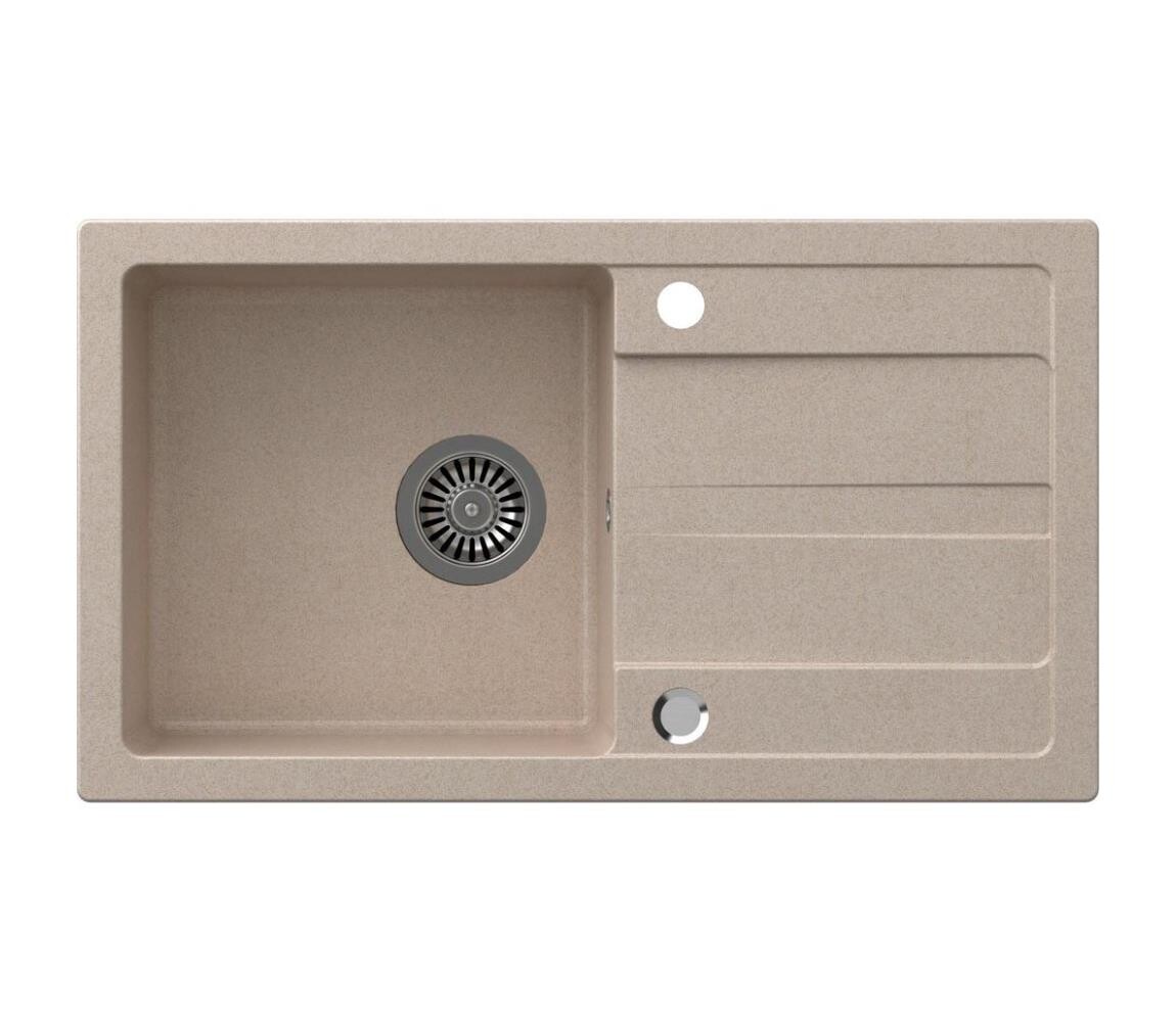 Sapho - Kuchyňský dřez 77x44 cm granit/béžová GR7202