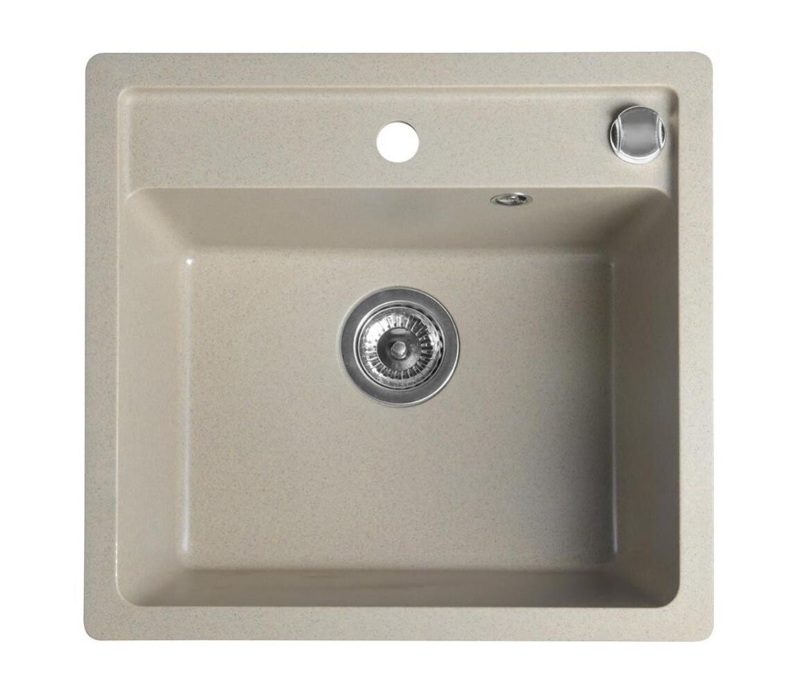 Sapho - Kuchyňský dřez 53x50 cm granit/béžová GR1032