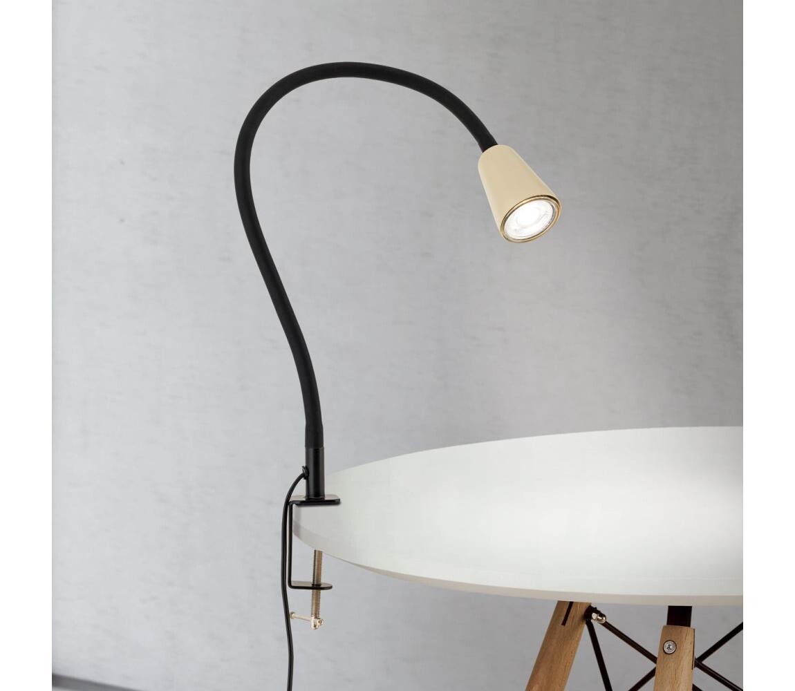 Orion - Flexibilní stolní lampa s klipem DOTTY 1xGU10/10W/230V béžová/černá LA 4-1231/1 khaki
